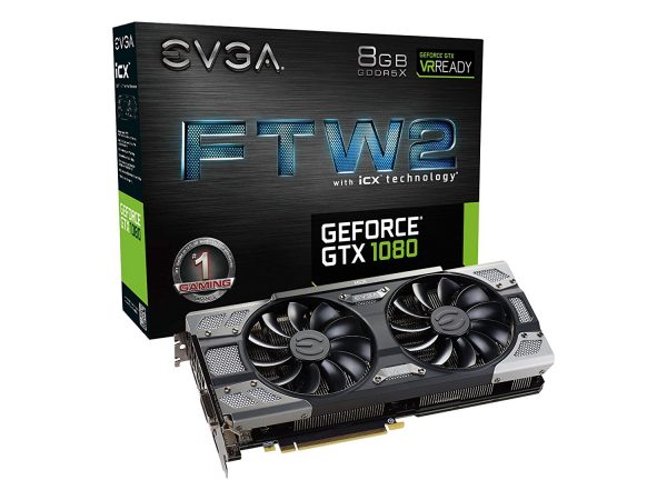 EVGA GeForce GTX 1080 FTW2 GAMING, 8GB GDDR5X, iCX Technology - 9 Thermal Sensors & RGB LED G/P/M, 08G-P4-6686-KR