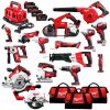 Milwaukee 2695-15 M18 18V Cordless Lithium-Ion 15-Tool Combo Kit 2 Units