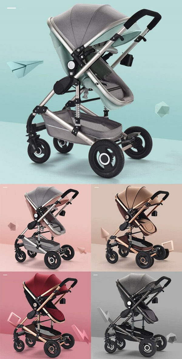 Baby Stroller Pram Complete 3in1 Travel System Pushchair Buggy Carrycot